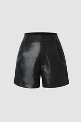 Faux Leather Shorts